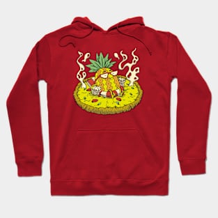 Cute Pineapple on Pizza Cartoon Hoodie